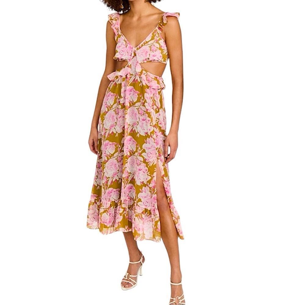 Likely Midi Katerina Ruffle Dress Size 12